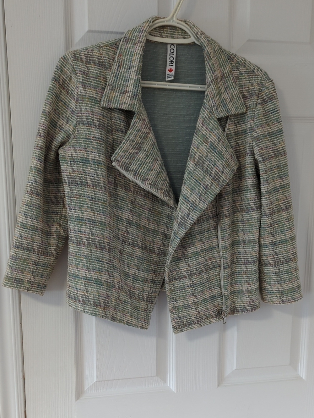 Tweed Moto Jacket By Colori